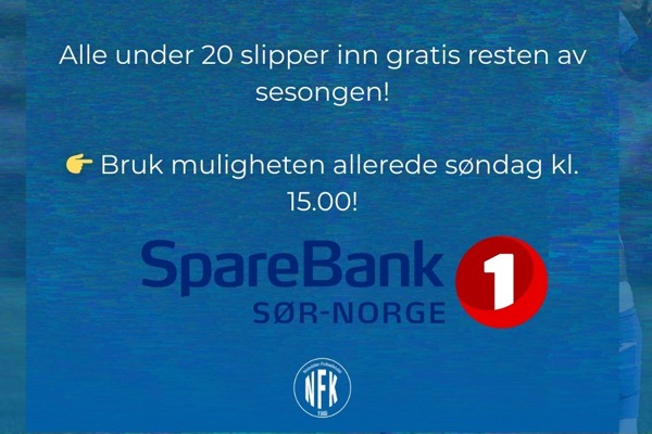 SpareBank 1 Sør-Norge kjøper billettene til alle under 20 år image